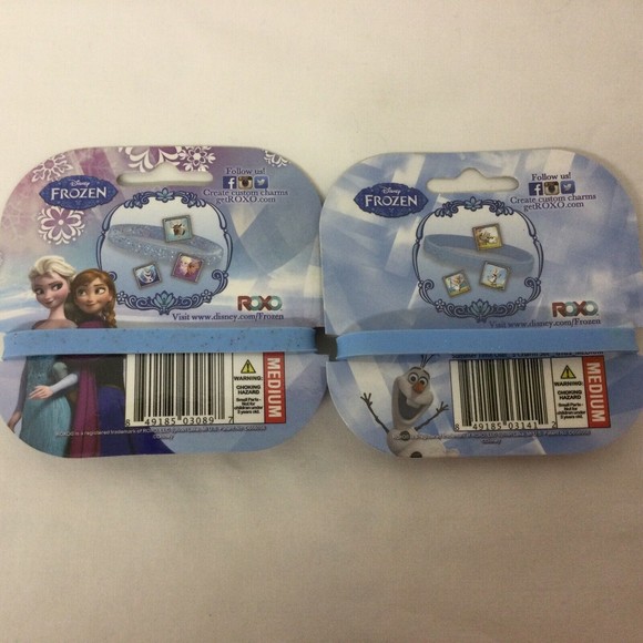 Disney Frozen Interchangeable Bracelet Charms Roxo Medium 2-Pk Olaf. Elsa Anna - Picture 6 of 8